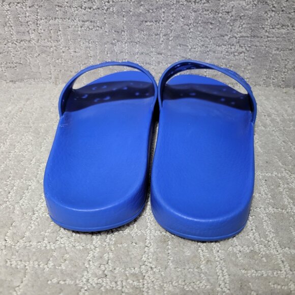 Gucci Pursuit Slide Men's Size US 10 Blue Rubber GG Perforated Sandals. - Picture 5 of 10